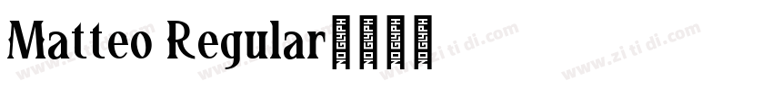 Matteo Regular字体转换